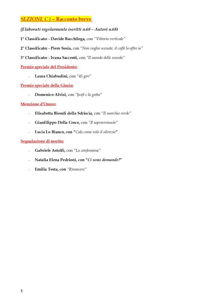 Classifica vincitori Verbale di Giuria 2023 VI Ed. page 0003