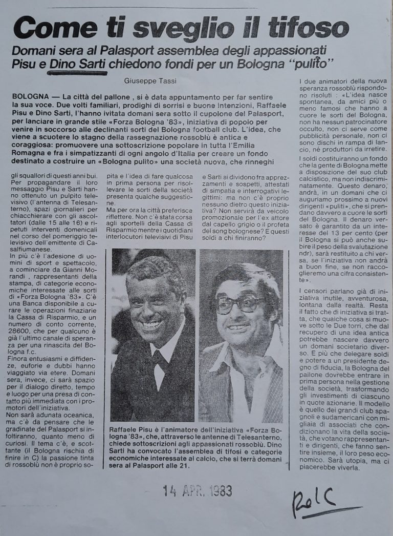 rubriche,il Resto del Carlino,Bologna,Centro Sociale Culturale Foscherara,Rassegna stampa,Dino Sarti