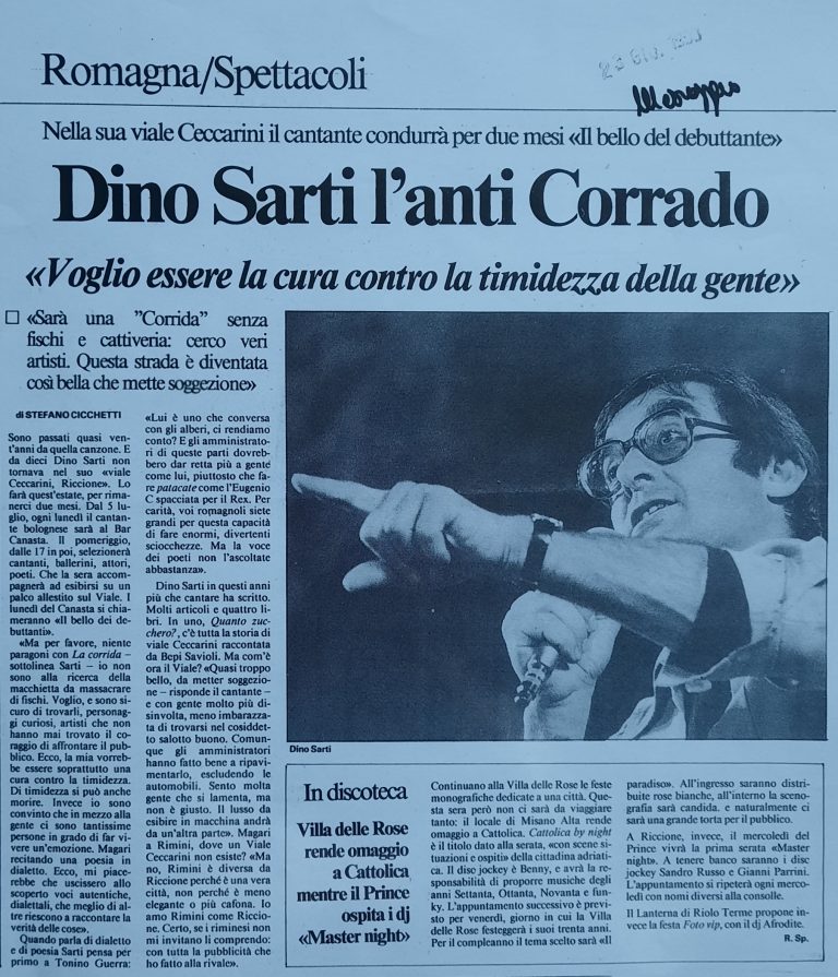 rubriche,il Resto del Carlino,Bologna,Centro Sociale Culturale Foscherara,Rassegna stampa,Dino Sarti