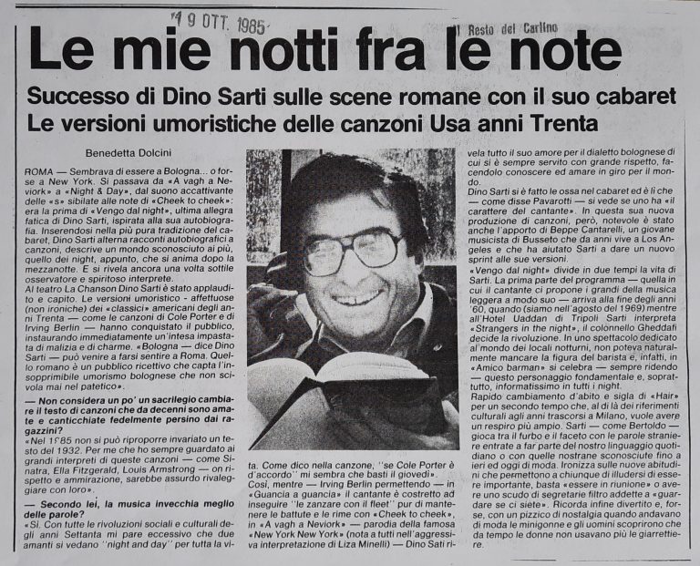 rubriche,il Resto del Carlino,Bologna,Centro Sociale Culturale Foscherara,Rassegna stampa,Dino Sarti