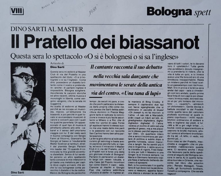 rubriche,il Resto del Carlino,Bologna,Centro Sociale Culturale Foscherara,Rassegna stampa,Dino Sarti